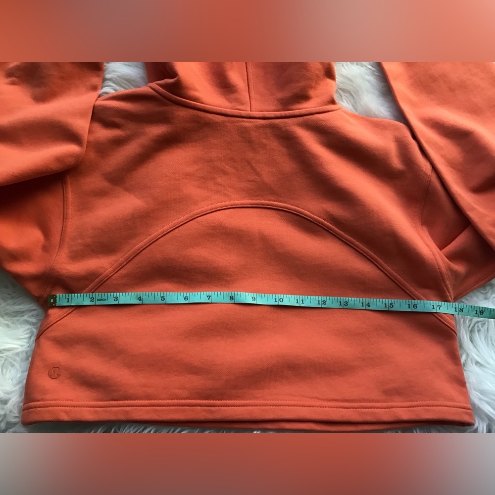 🌼Lululemon All Yours Hoodie Cropped 4 Tiger Orange Sweatshirt Athleisure - Picture 8 of 9